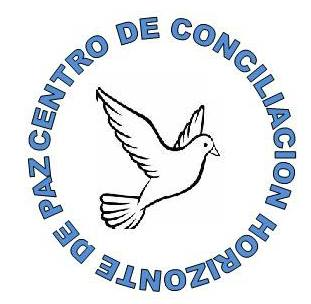 The image is a logo for the Horizonte de Paz Centro de Conciliación, which translates to "Horizon of Peace Conciliation Ce...